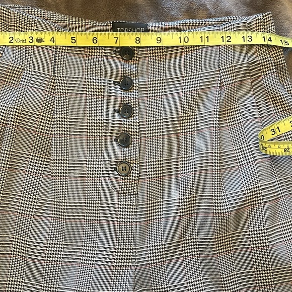 TOP SHOP | Glen Plaid Cuffed Trousers - sz 6 - Picture 8 of 12